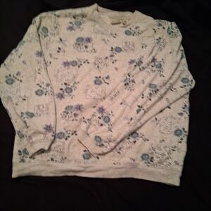 Classic Elements Blue Floral Sweatshirt